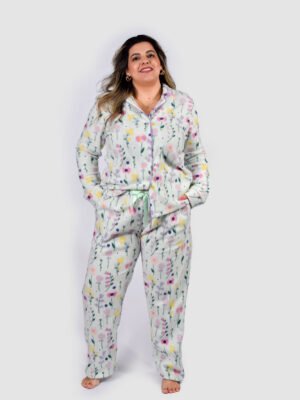 Pijama Feminino Inverno Blusa E Calça Soft Estampado – 2095