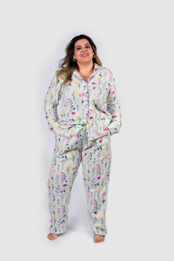 Pijama Feminino Inverno Blusa E Calça Soft Estampado - 2095