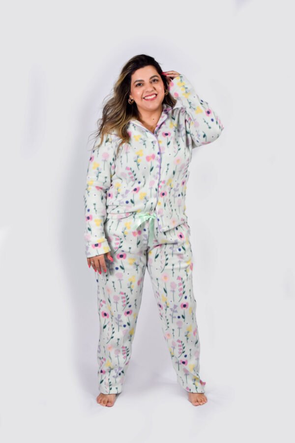 Pijama Feminino Inverno Blusa E Calça Soft Estampado - 2095 - Imagem 2