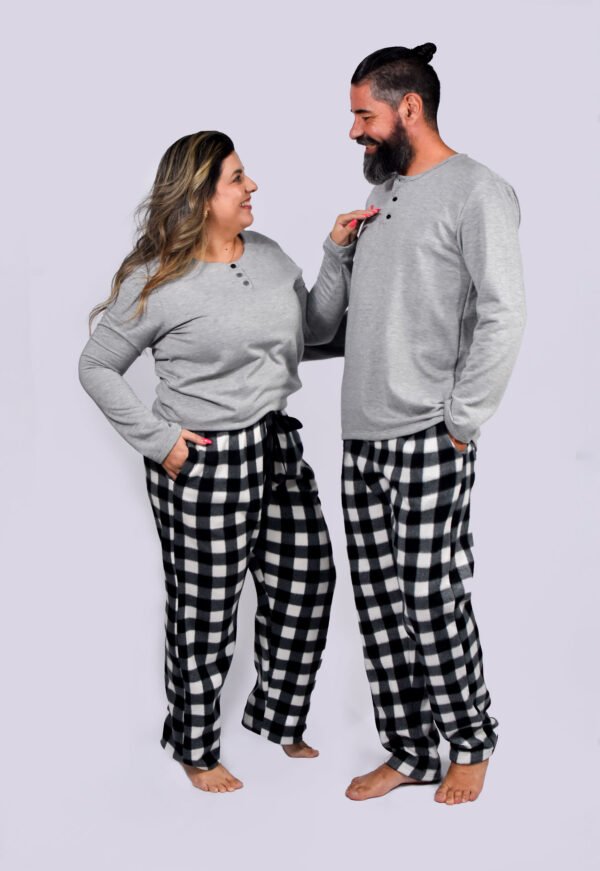 Pijama Feminino Inverno Blusa Moletinho Calça Soft  - 2093 - Imagem 5