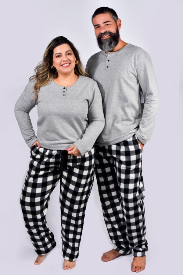 Pijama Feminino Inverno Blusa Moletinho Calça Soft  - 2093 - Imagem 4
