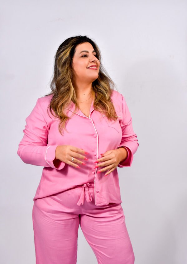 Pijama Feminino Estilo Americano Viscose importada - 2098 - Imagem 3