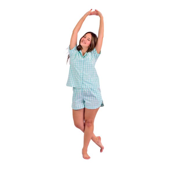 Pijama Bumabei Americano Curto Tricoline 3 peças - 2088 - Imagem 9