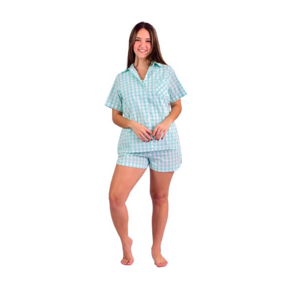 Pijama Bumabei Americano Curto Tricoline 3 peças - 2088 - Imagem 11