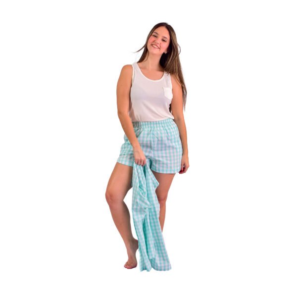 Pijama Bumabei Americano Curto Tricoline 3 peças - 2088 - Imagem 15