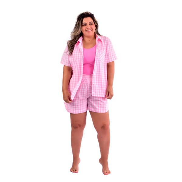 Pijama Bumabei Americano Curto Tricoline 3 peças - 2088 - Imagem 29