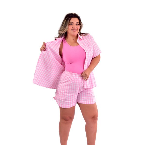 Pijama Bumabei Americano Curto Tricoline 3 peças - 2088 - Imagem 30