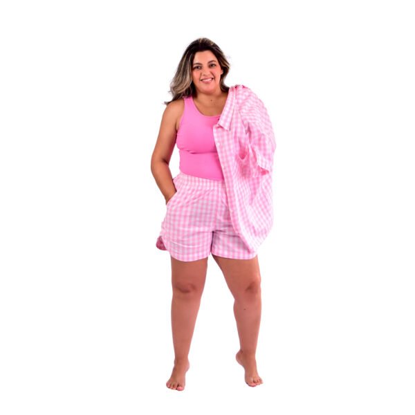 Pijama Bumabei Americano Curto Tricoline 3 peças - 2088 - Imagem 37