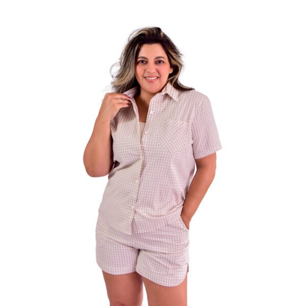 Pijama Bumabei Americano Curto Tricoline 3 peças - 2088 - Imagem 38