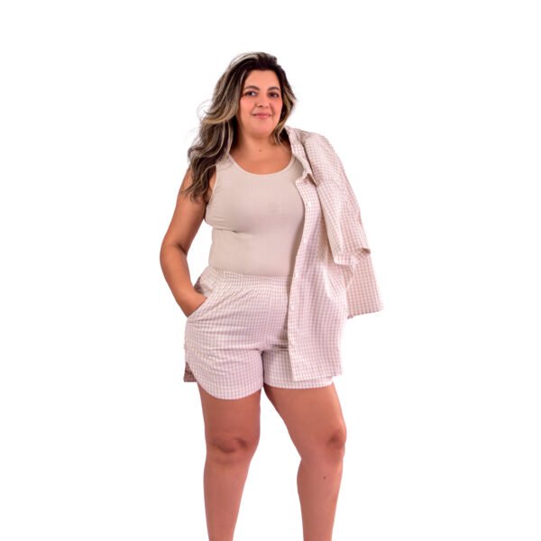 Pijama Bumabei Americano Curto Tricoline 3 peças - 2088 - Imagem 44