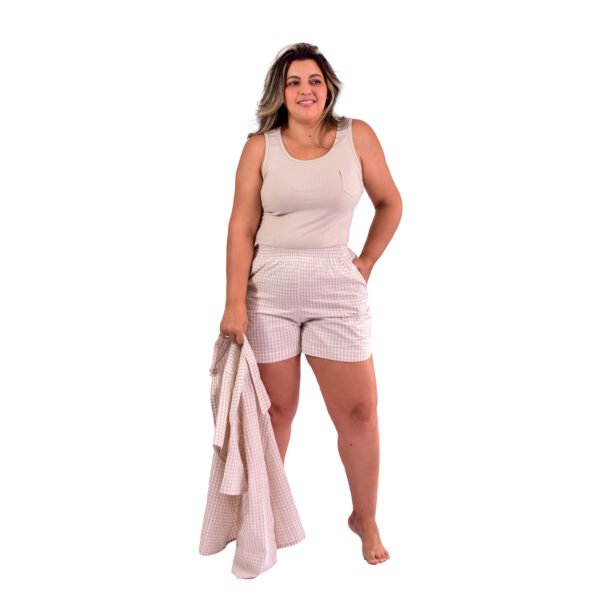 Pijama Bumabei Americano Curto Tricoline 3 peças - 2088 - Imagem 45
