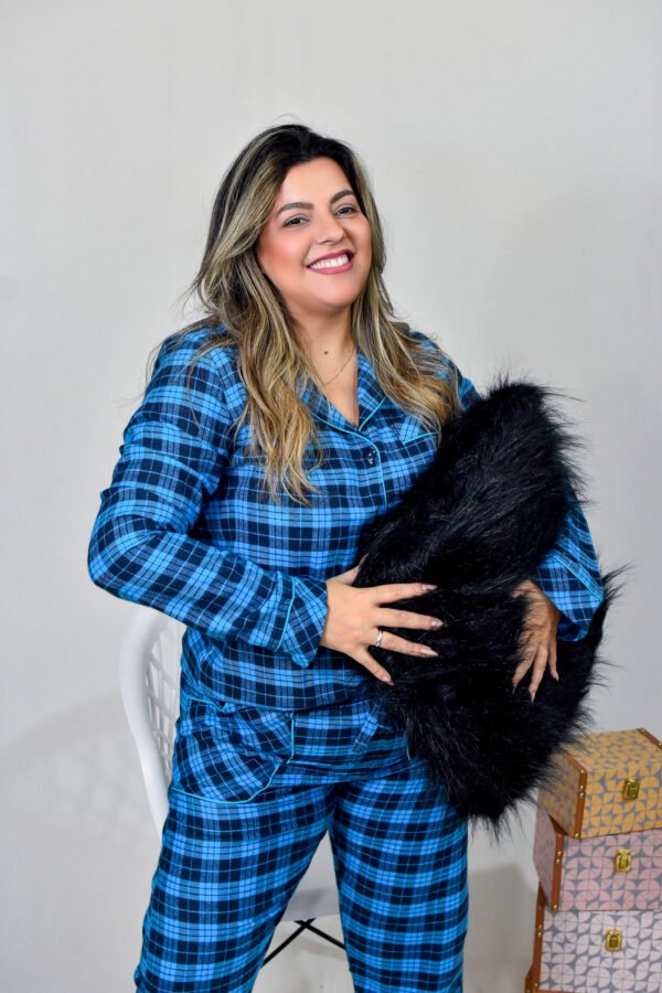 Pijama Feminino Bumabei  Americano Inverno Flanela - 2090 - Imagem 7