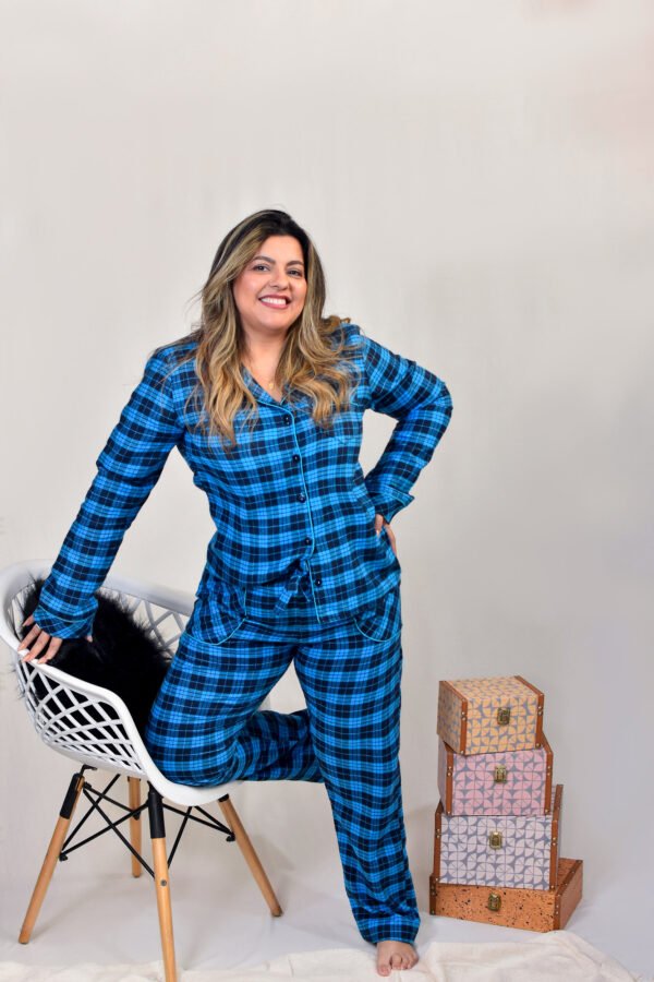 Pijama Feminino Bumabei  Americano Inverno Flanela - 2090 - Imagem 6