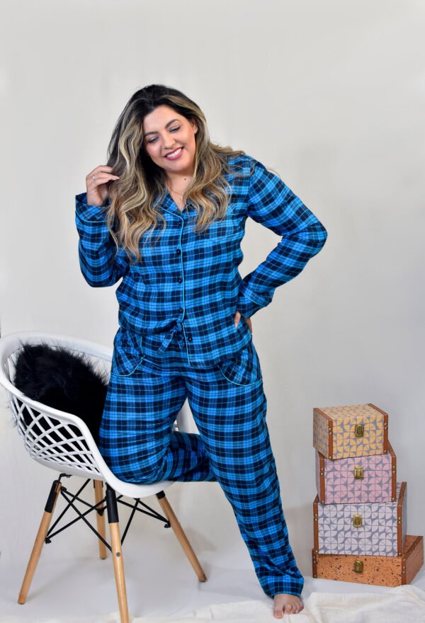 Pijama Feminino Bumabei  Americano Inverno Flanela - 2090 - Imagem 8