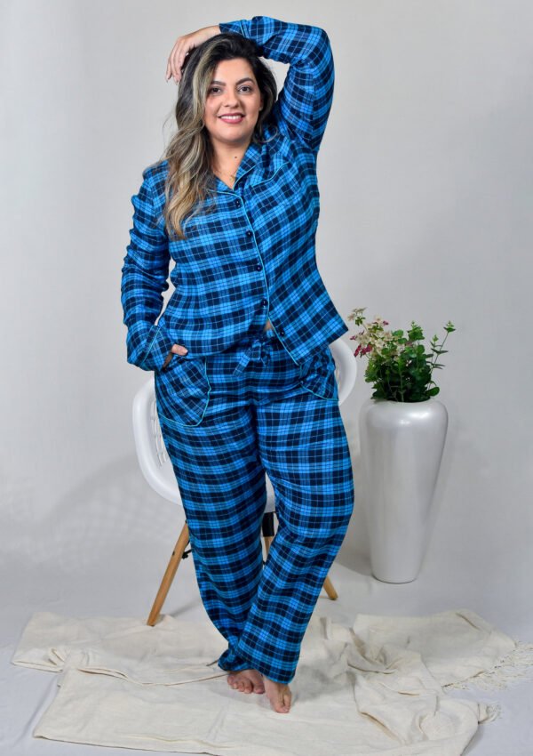 Pijama Feminino Bumabei  Americano Inverno Flanela - 2090 - Imagem 3