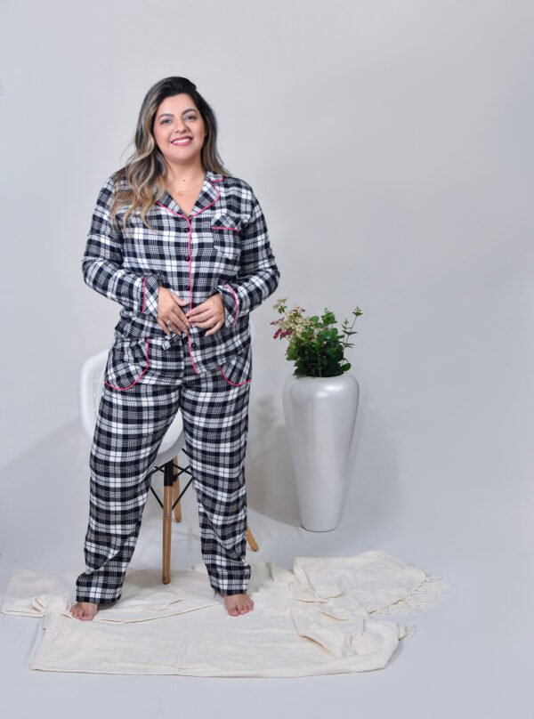 Pijama Feminino Bumabei  Americano Inverno Flanela - 2090 - Imagem 25