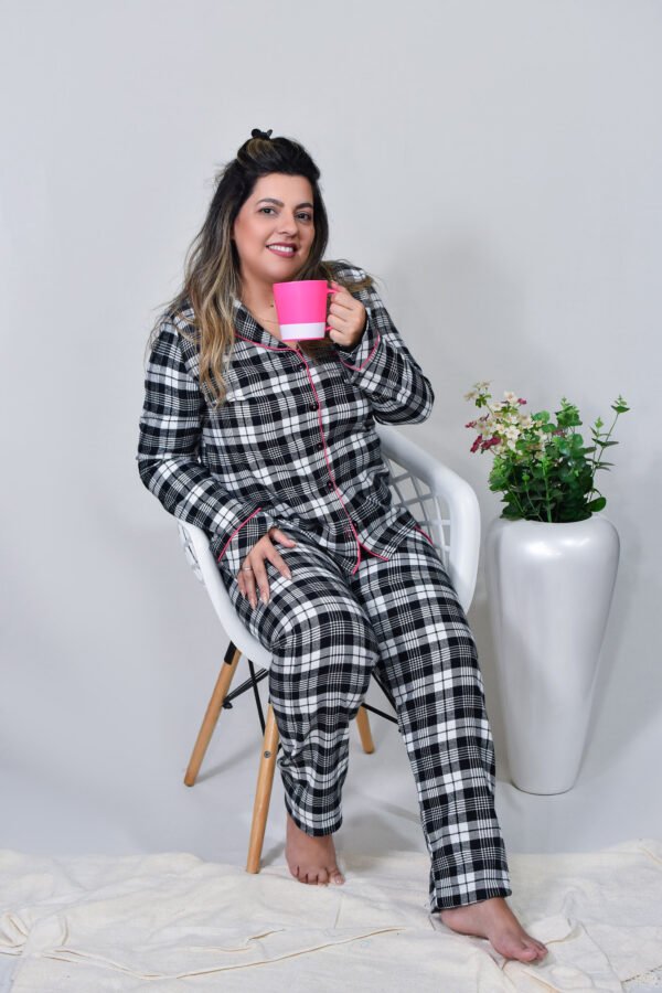 Pijama Feminino Bumabei  Americano Inverno Flanela - 2090 - Imagem 21