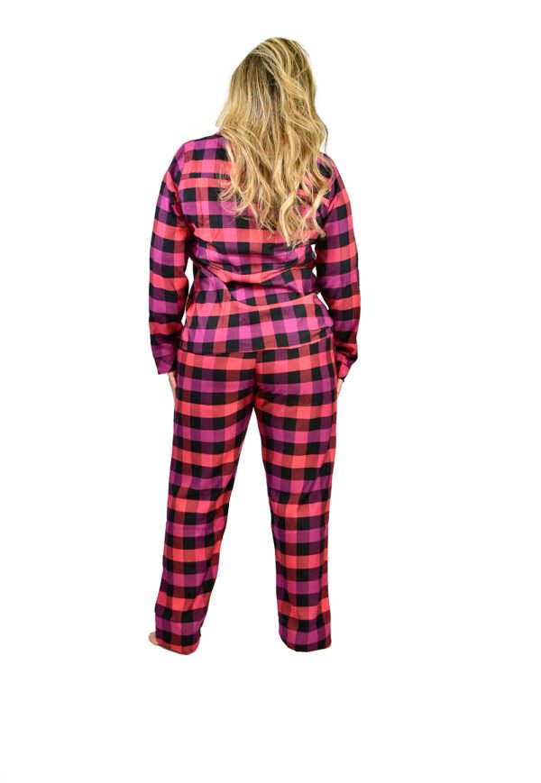 Pijama Bumabei Americano Viscose  Xadrez Uva - 2054 - Imagem 5