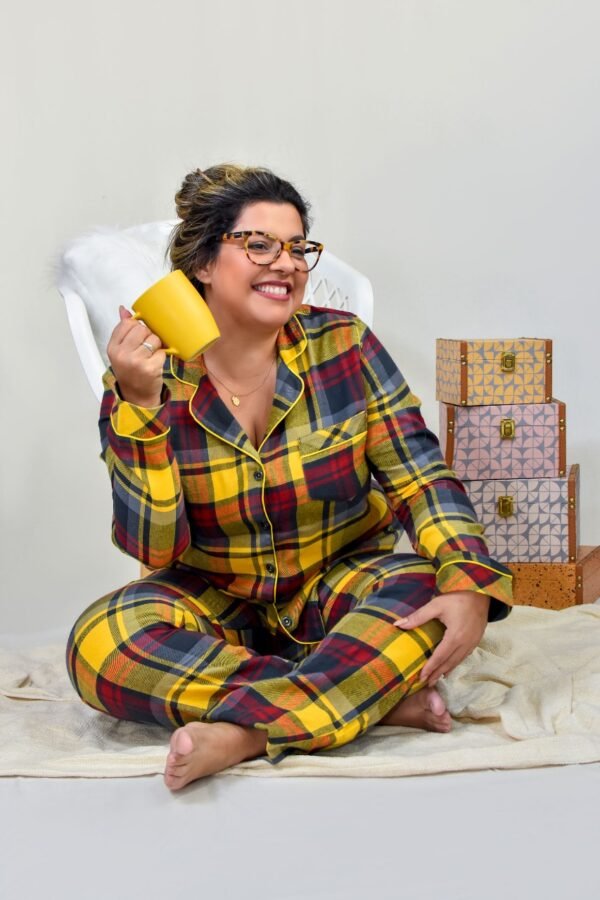Pijama Feminino Bumabei  Americano Inverno Flanela - 2090 - Imagem 11