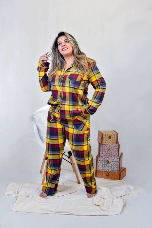 Pijama Feminino Bumabei  Americano Inverno Flanela - 2090 - Imagem 9