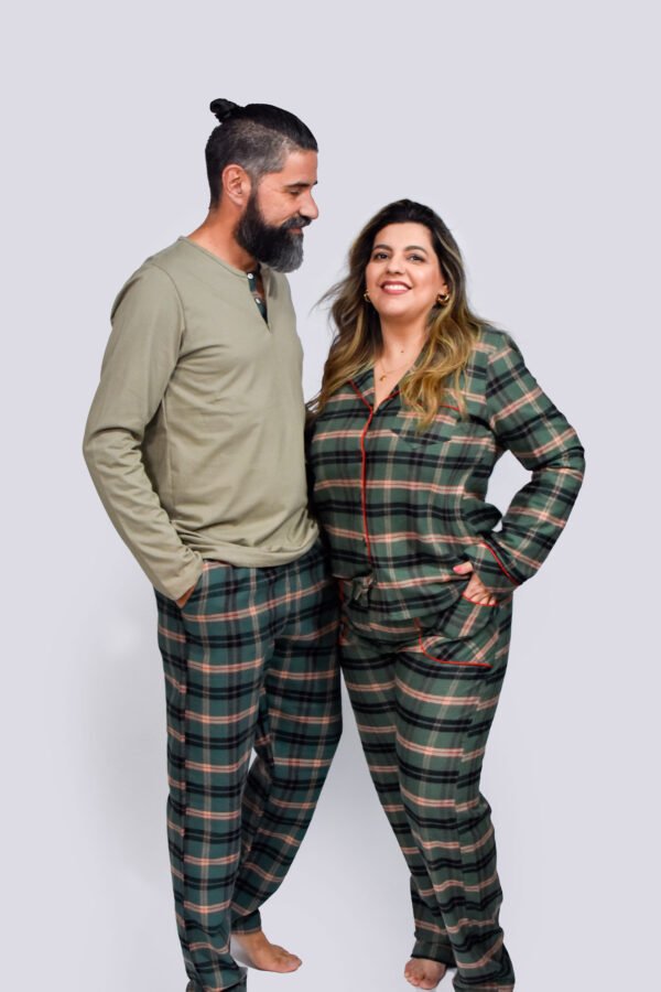 Pijama Feminino Bumabei  Americano Inverno Flanela - 2090 - Imagem 17