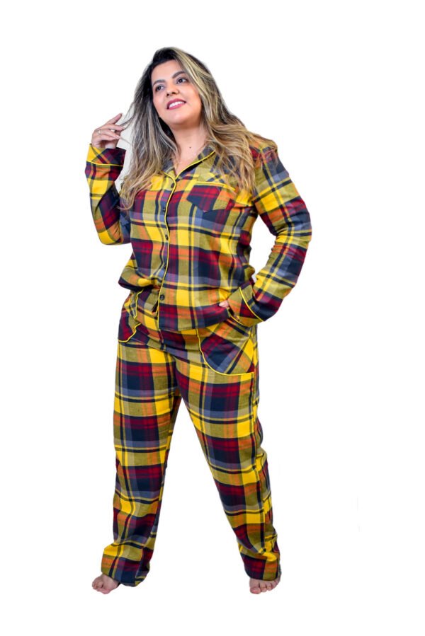 Pijama Feminino Bumabei  Americano Inverno Flanela - 2090 - Imagem 18