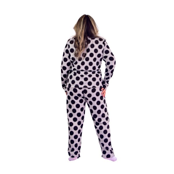 Pijama Feminino Inverno  Malha Tricô Bolas - 2061 - Imagem 3