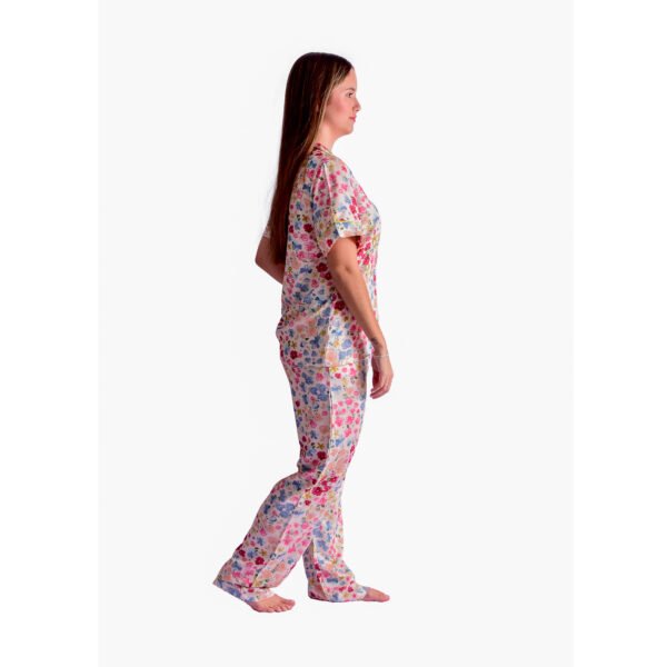 Pijama Bumabei Americano Longo Viscose Floral - 2031 - Imagem 3
