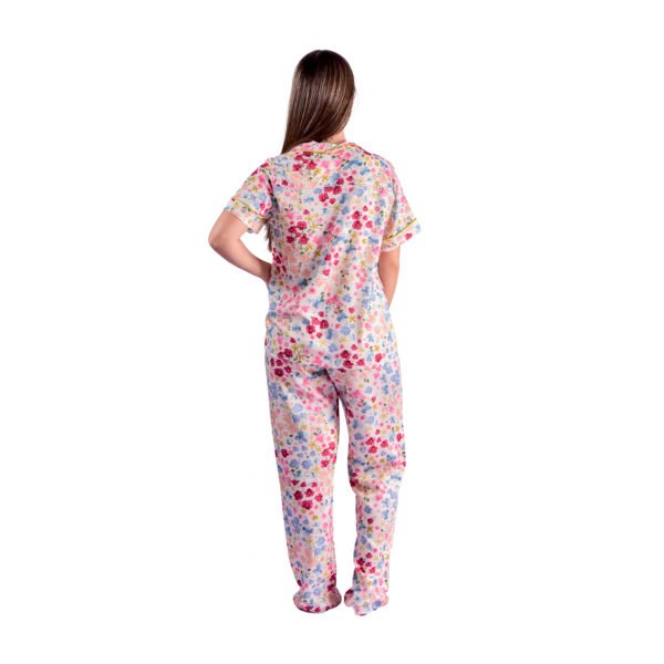 Pijama Bumabei Americano Longo Viscose Floral - 2031 - Imagem 2
