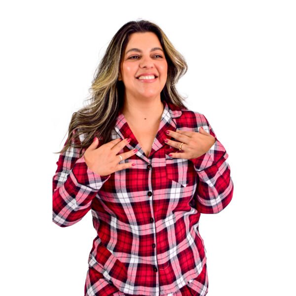 Pijama Feminino Bumabei  Americano Inverno Flanela - 2091 - Imagem 6