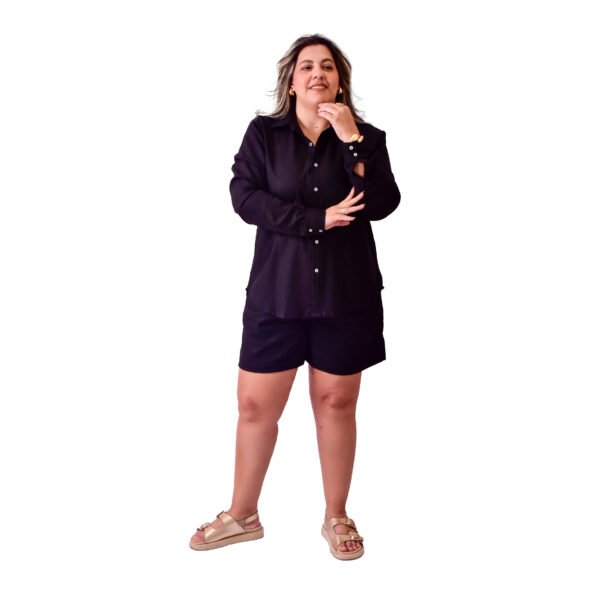 Shorts Feminino Alfaiataria em Linho - 30005 - Imagem 23