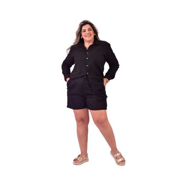 Camisa Feminina Manga Longa Alfaiataria em Linho - 30002 - Imagem 10
