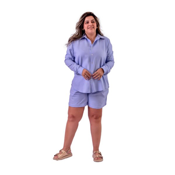 Camisa Feminina Manga Longa Alfaiataria em Linho - 30002 - Imagem 14